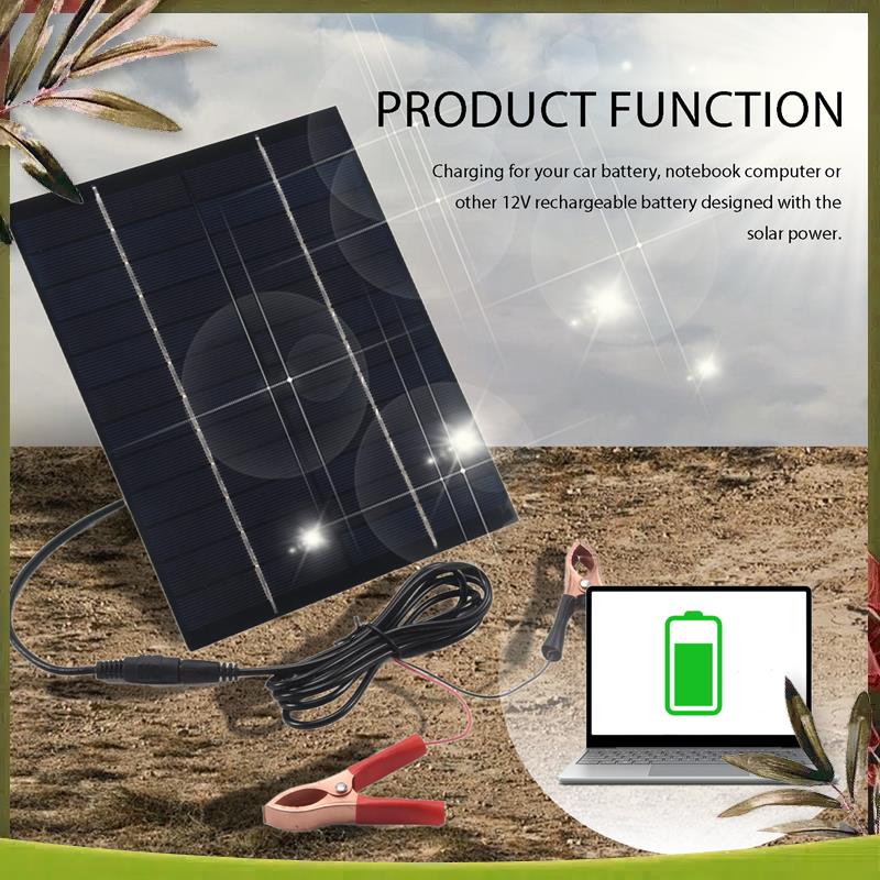 Solar Emergency Charger - AB98-5.5W 12V güneş paneli pil şarj