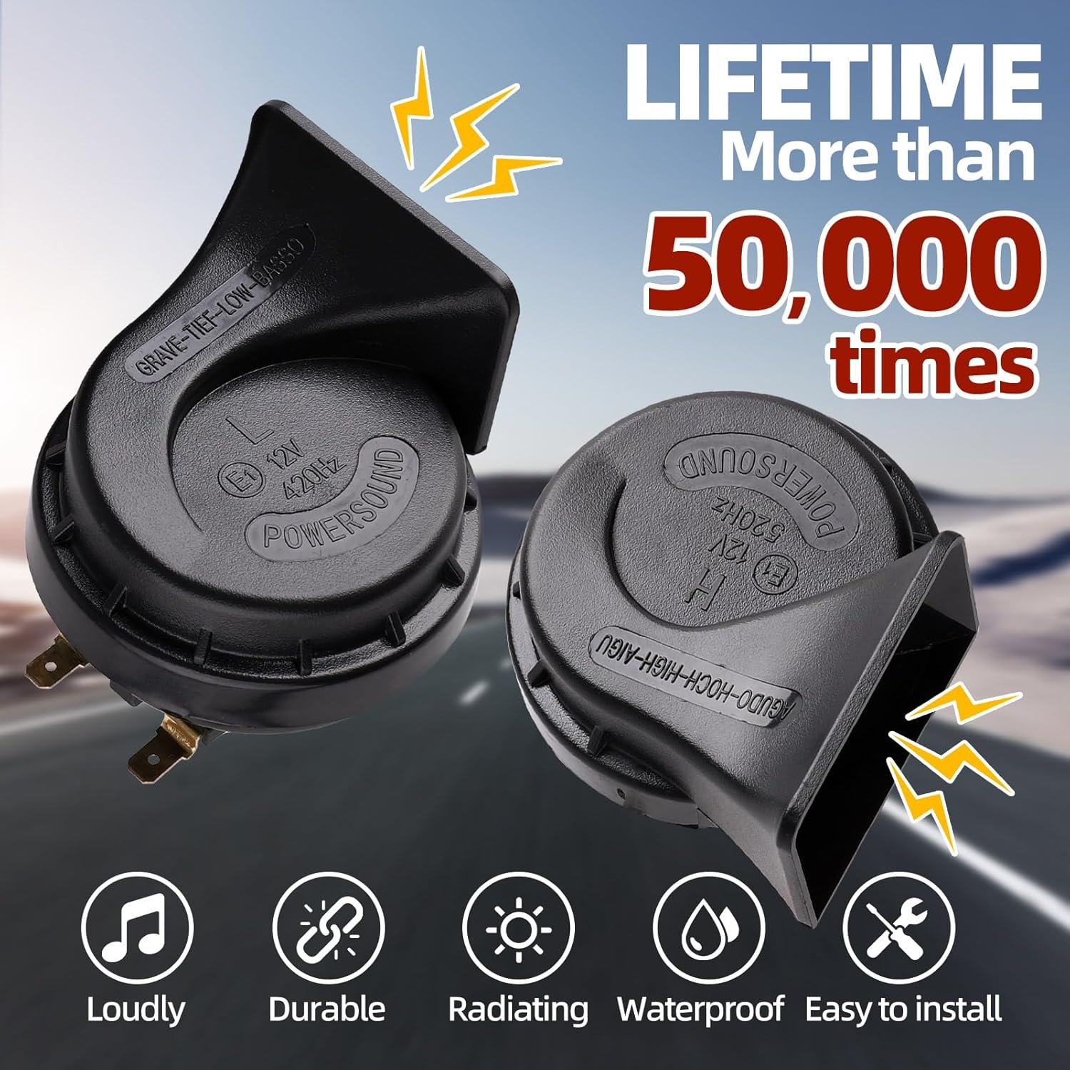 【120dB Süper Yüksek Sesli】12V  - Emergency Whistle Loud incelemesi ve fiyatı